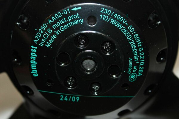 ebmpapst A2D250-AA02-01 Lüfter axial  230/400VAC; Ø250x83mm; 1685 m3/h 