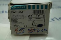 5 X Siemens 5SX2 106-7 Leistungsschutzschalter 5SX2106-7 Circuit Breaker C6