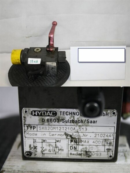 HYDAC SAB20M12T210A-S13 shut-off valve Absperrventil