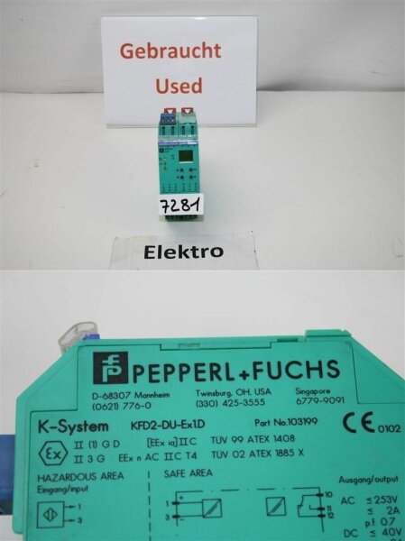 PEPPERL+FUCHS KFD2-DU-Ex1.D Schaltverstärker KFD2DUEx1D 103199