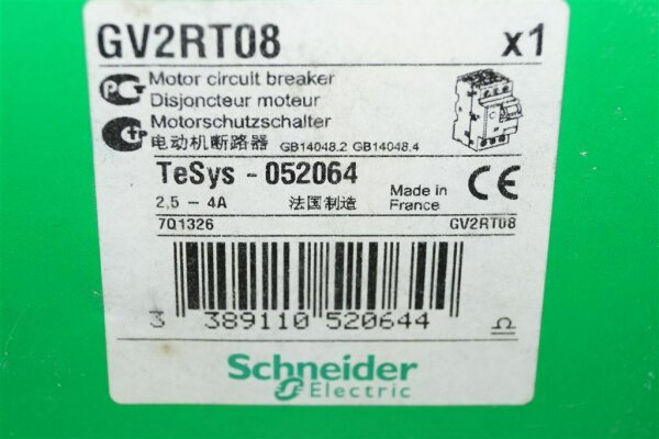 Schneider GV2-RT08 Leistungsschalter 2,5-4A 