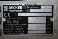 Becker VT 4.40 Drehschiebe Vakuumpumpe Pumpe