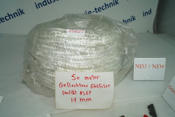 Geflochtene Glasfaser 50 Meter Qualität NSGP 14mm  pro meter 1,60 euro