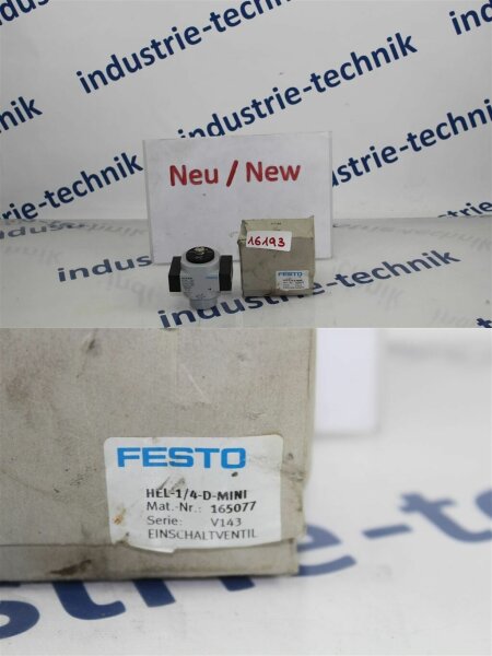 FESTO Einschaltventil HEL-1/4-D-MINI 165077