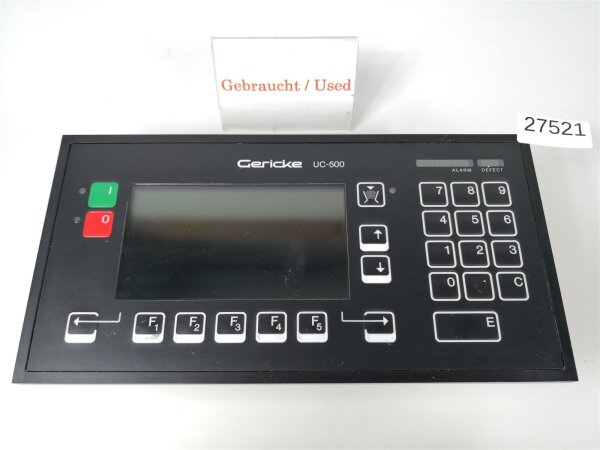 Gericke UC-500 Bedienpanel Panel