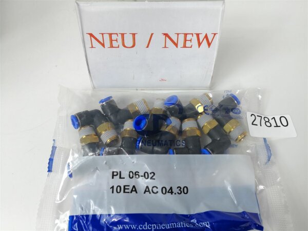 CDC Pneumatics PL 06-02 Elbow 10EA AC04.30