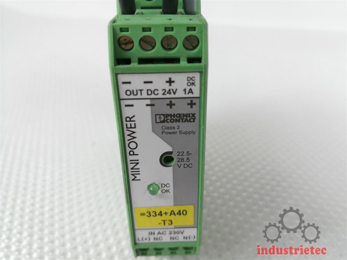 Phoenix Contact Mini Phoenix Contact MINI-PS-230AC/24DC/1/SO1 Power Supply - Industrie Ers