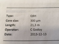 OPTOSKAND Rep QBH Fiber optic cable 300um R0-9686X