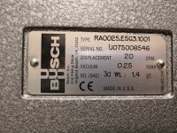 Busch RA 0025.E5G3.1001 Drehschieber Vakuumpumpe 7AA 90S 04