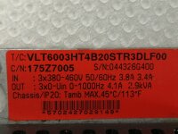 Danfoss VLT6003HT4B20STR3DLF00 Frequenzumrichter 2,9 KVA