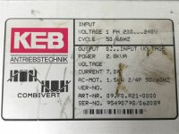 KEB 09.F0.R21-0000 Frequenzumrichter 2,8 KVA