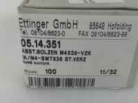 Ettinger 05.14.351 Abstandbolzen M4X35-VZK