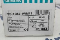 Siemens 5SU1 353-1WM13 Leitungsschalter  c 13 Circuit Breaker 5SU1353-1WM13 1P+N