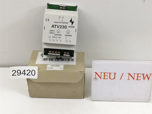 Wurm ATV230 PA 020020 PA023598 Treiber mit elektronischen Relais 230V