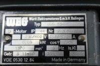 WEG 0,09 kW 18 min Getriebemotor 0DG 534 Gearbox 0DG534