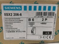 6x SIEMENS 5SX2 106-6 Leitungsschutzschalter 5SX2106-6