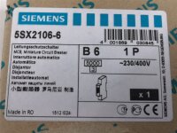 SIEMENS 5SX2106-6 Leitungsschutzschalter