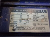 SUMITOMO 1,1 KW TC-F 3 Phasen Inductions Motor
