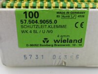 100 x Stück wieland WK 4 SL SL/U/V0 Schutzleitklemme...