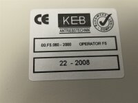 KEB COMBIVERT 00.F5.060-2000 Operator F5 Bedienteil