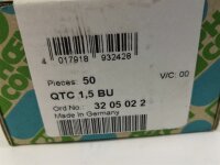 50 STÜCKE PHOENIX CONTACT QTC 1,5 BU  Reihenklemme Durchgangsklemme 3205022