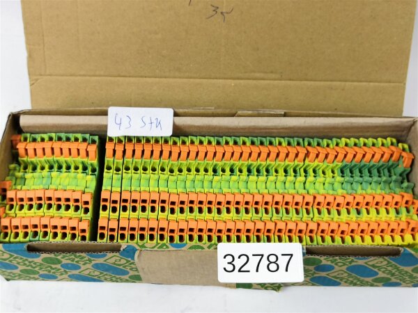43 STÜCKE PHOENIX CONTACT QTC 1,5-TWIN-PE  Reihenklemme Durchgangsklemme 3205064