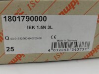 25 STÜCKE Weidmüller IEK 1.5N 3L 1,5mm² Initiatorenklemme  1801790000