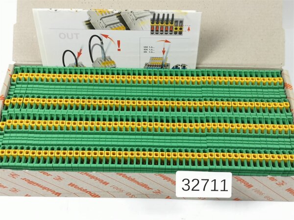 100 STÜCKE Weidmüller IPE 1.5N 1,5mm² Reihenklemme Durchgangsklemme 1792560000