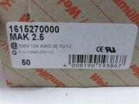 50 STÜCKE Weidmüller MAK 2.5 2,5mm² Reihenklemme Durchgangsklemme 1615270000
