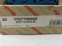 20 STÜCKE Weidmüller ZDU 10/3AN BL 10mm² 1767700000 Reihenklemme Durchgangsklemme