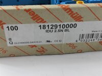 88 STÜCKE Weidmüller IDU 2.5N BL 2,5mm² 1812910000 Reihenklemme Durchgangsklemme