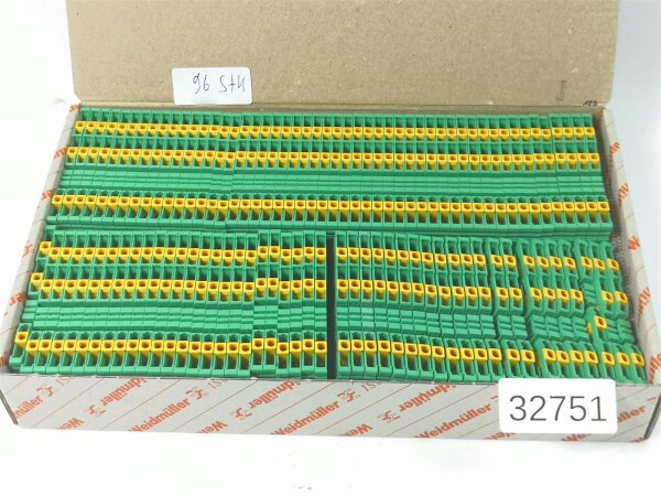96 STÜCKE Weidmüller IPE 1.5N/3AN 1,5mm² Reihenklemme Durchgangsklemme