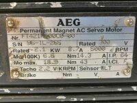 AEG FT421M-00C0-00 Permanent Magnet AC Servomotor...