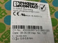 50 STÜCKE Phoenix Contact QTTCBU 1,5-PE 3050277  Schutzleiterklemme Durchgangsklemme