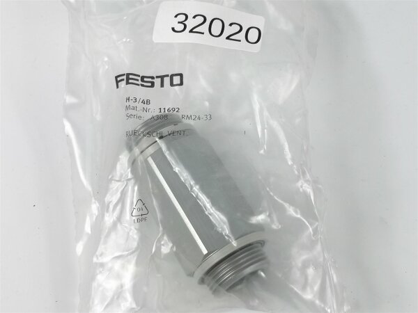 FESTO H-3/4B Rückschlagventil Ventil 11692