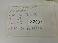25 STÜCKE Phoenix Contact QTC 1,5-TWIN-PE...