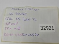 30 STÜCKE Phoenix Contact QTC 1,5TWIN-PE 1,5...