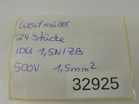 24 STÜCKE Weidmüller IDU 1,5N/ZB 500V 1,5mm² Reihenklemme Durchgangsklemme