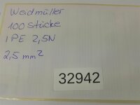 100 STÜCKE Weidmüller IPE 2,5N 2,5mm² Reihenklemme Durchgangsklemme Grün