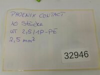 10 STÜCKE Phoenix Contact UT 2,5/1P-PE 2,5mm²...