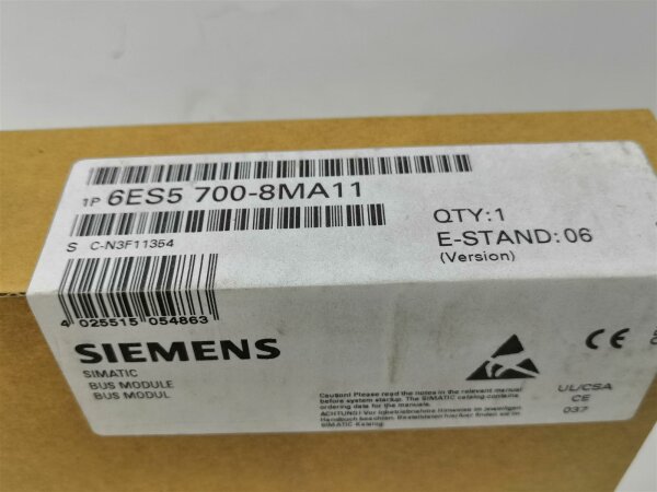 Simatic Bus Module Siemens SIMATIC Bus Module 6ES5 700-8MA11 - Industrie Ersatzteile & A