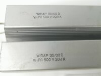 2 STÜCKE WIDAP 30/00 D Aluminiumgehäuse BREMSWIDERSTAND VHPR 500 V 20R K