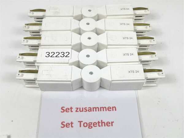 5x als SET GLOBAL XTS 24 3-Phasen Stromschiene Winkelverbinder Eckverbinder