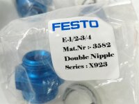 5x Set FESTO E-1/2-3/4 Douple Nipple Doppelnippel 3582