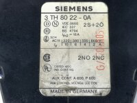 Siemens 3 TH 80 22-0A Schütz Hilfsschütz...