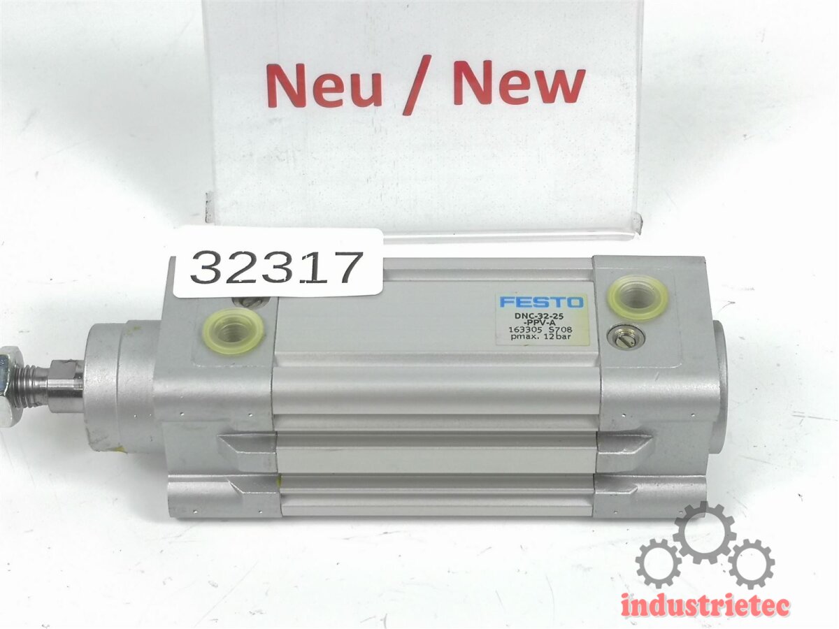 Festo DNC-32-25-PPV-A  163305 Pmax 12bar Pneumatik-Normzylinder used 