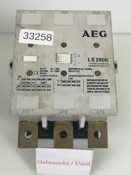 2-pol automate 380 V 10 A AEG ELFA e22 u10a Protection Interrupteur/Sauvegarde 