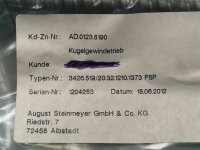 August Steinmeyer AD.0123.8190 3426.519 Kugelgewindetrieb...