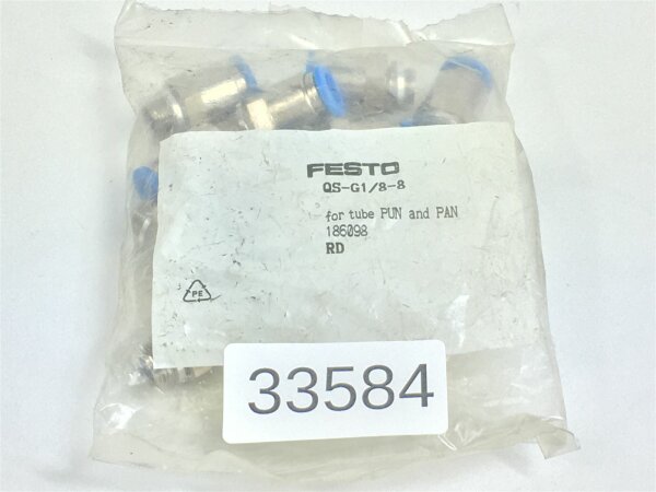 FESTO QS-G1/8-8 Steckverschraubung 186098