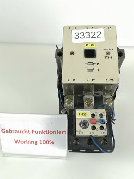 Siemens 3TB48 17-0A 3UA5800-2P Schütz Contactor Leistungsschütz 3TB4817-0A